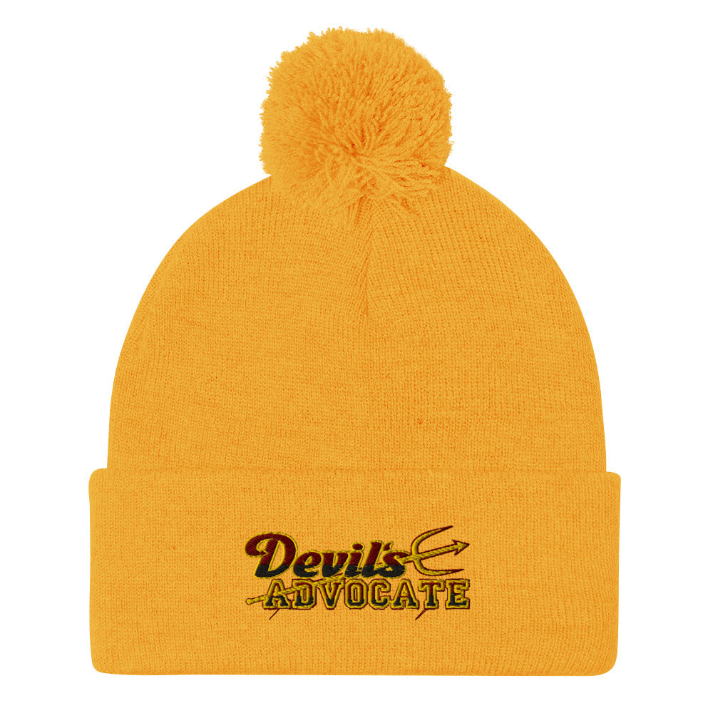 Devil's Advocate Pom Pom Beanie