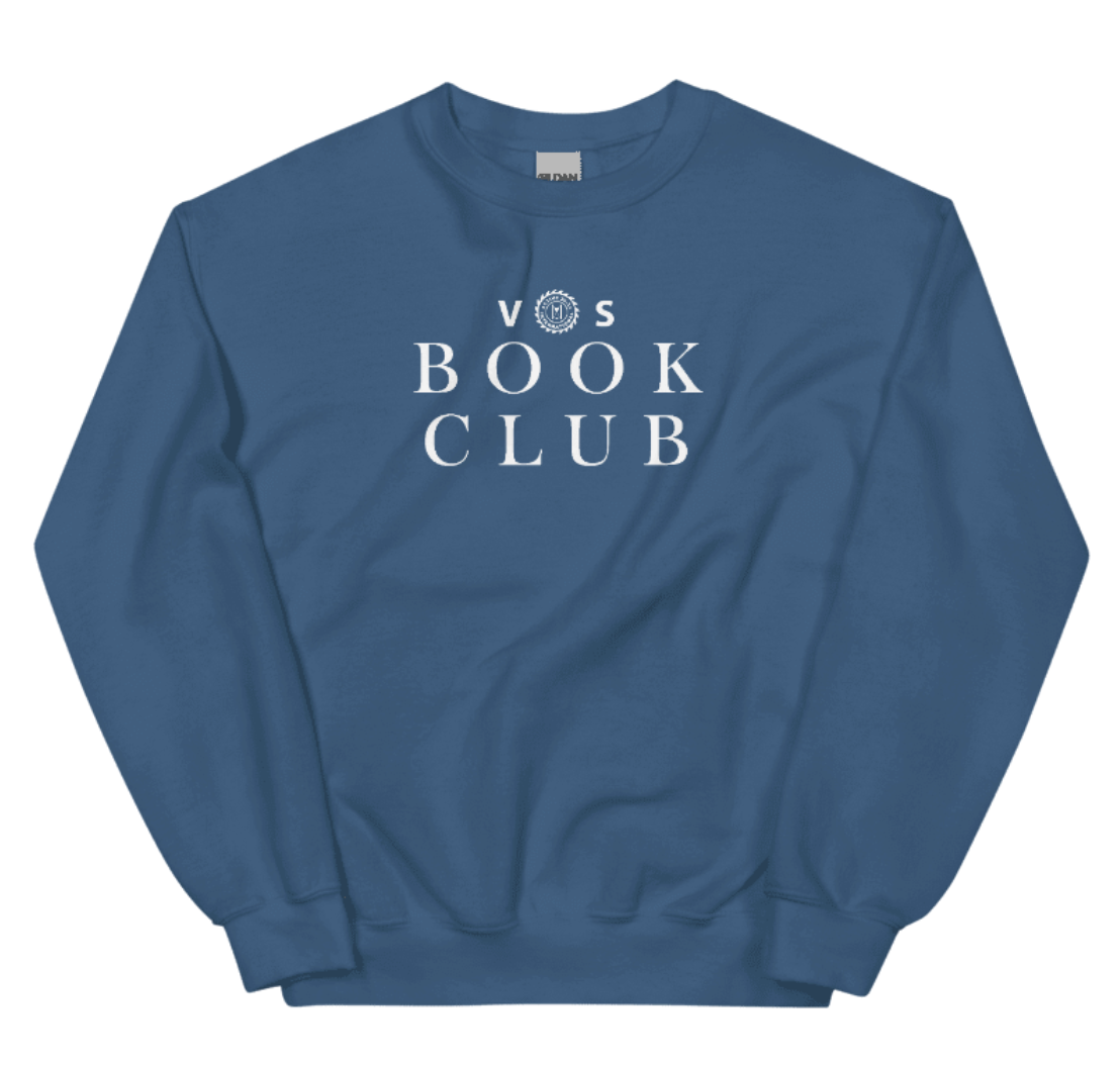 VOS Book Club Embroidered Crewneck Serif