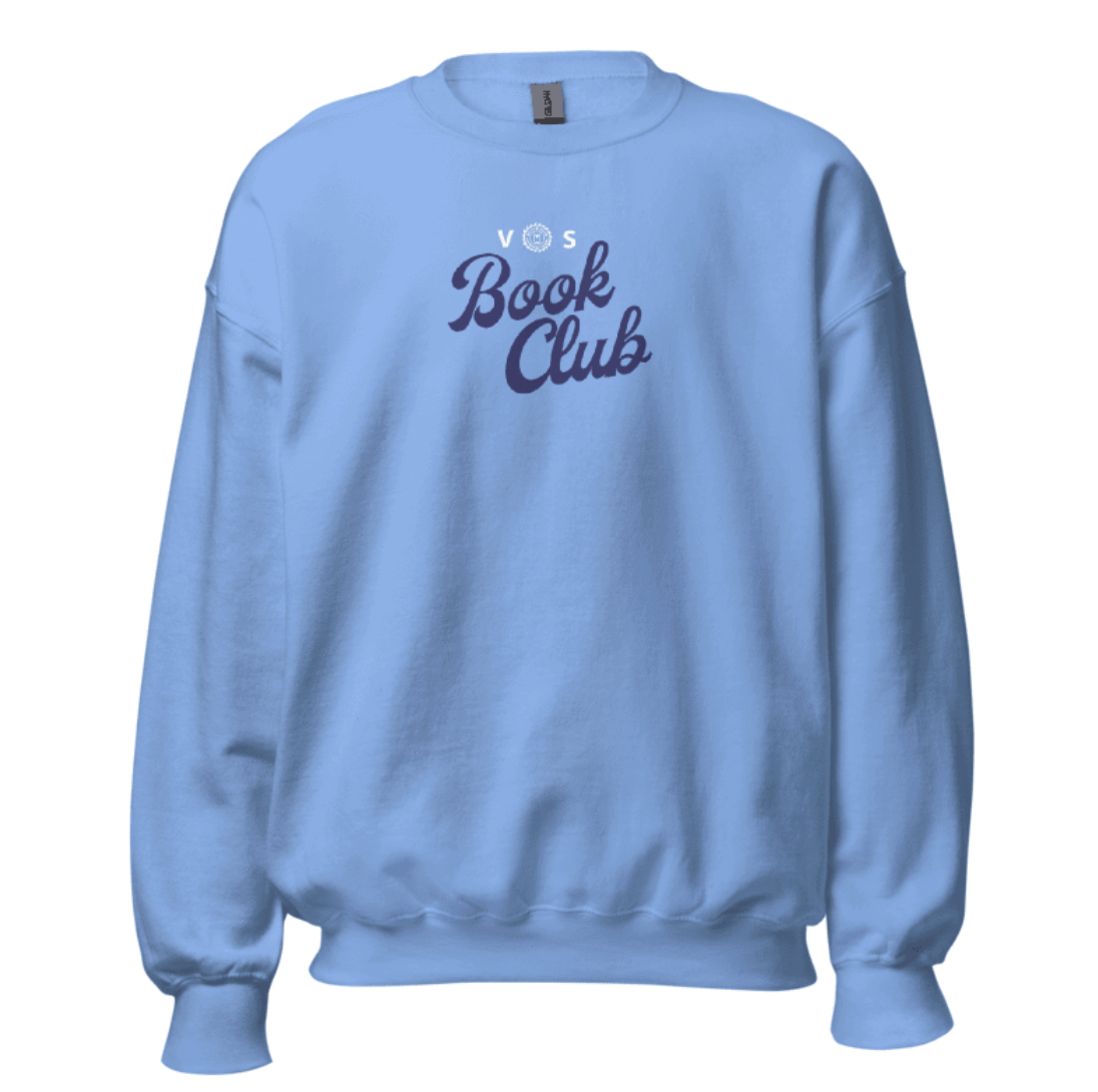 VOS Book Club Embroidered Crewneck Script