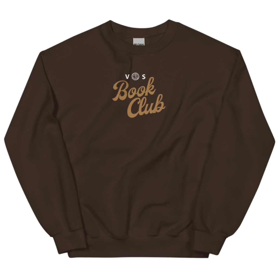 VOS Book Club Embroidered Crewneck Script