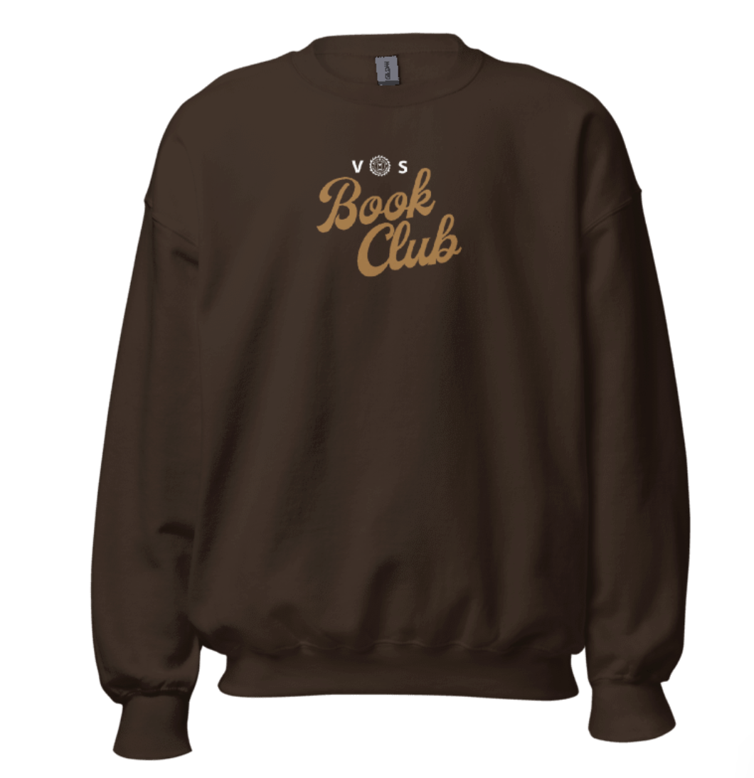 VOS Book Club Embroidered Crewneck Script