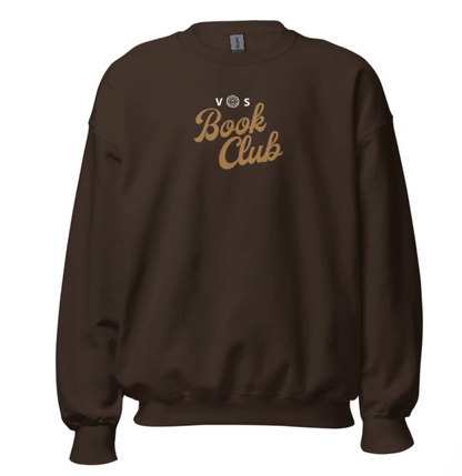 VOS Book Club Embroidered Crewneck Script