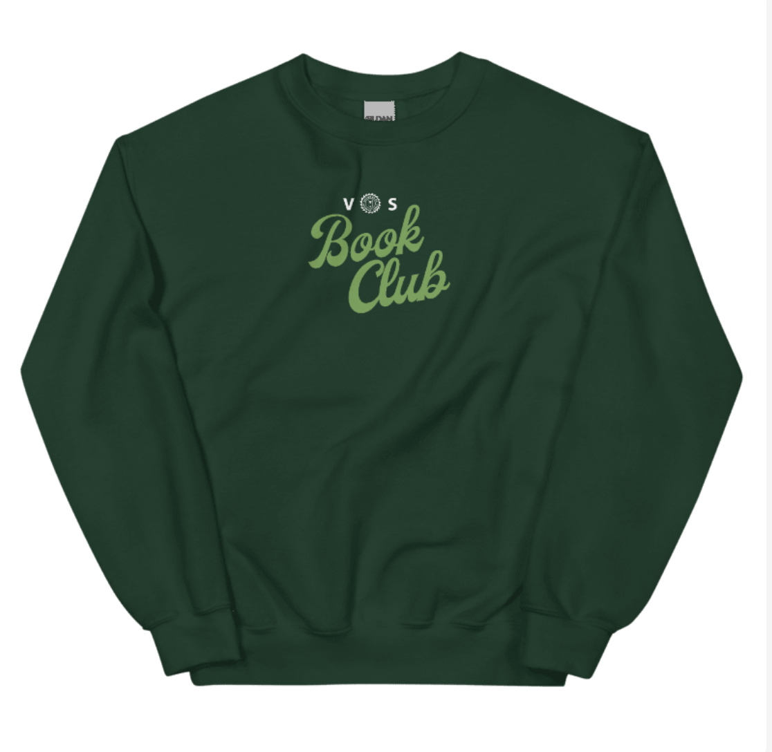 VOS Book Club Embroidered Crewneck Script