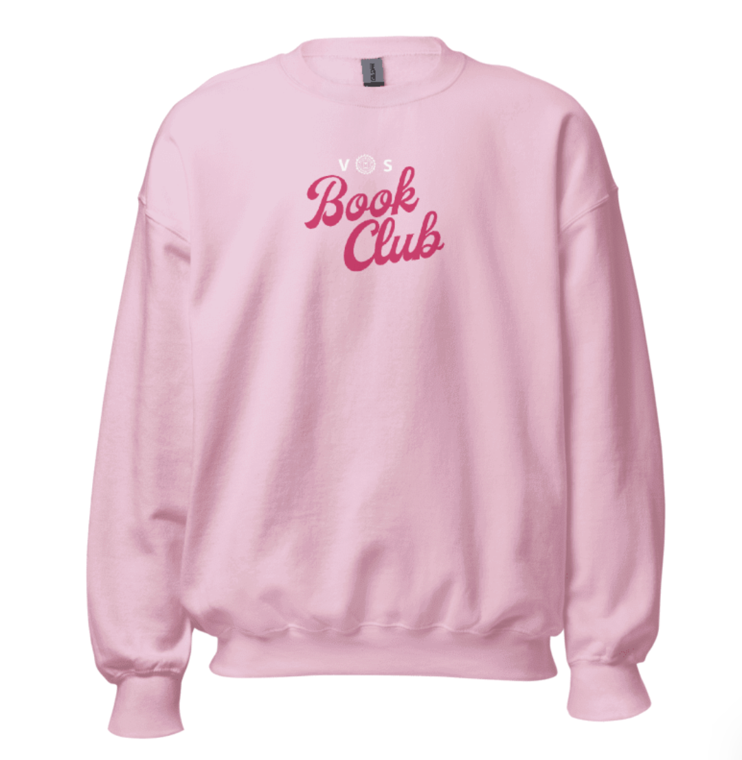 VOS Book Club Embroidered Crewneck Script