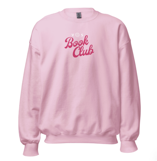 VOS Book Club Embroidered Crewneck Script